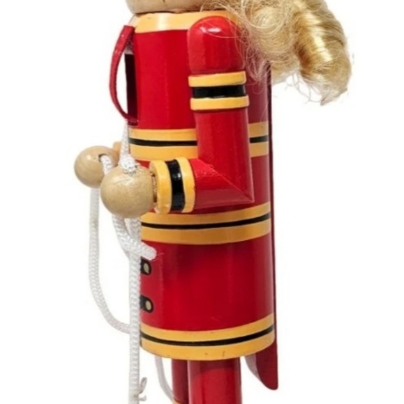 Female Fireman Firefighter Wood 14" Nutcracker - Picture 4 of 4
